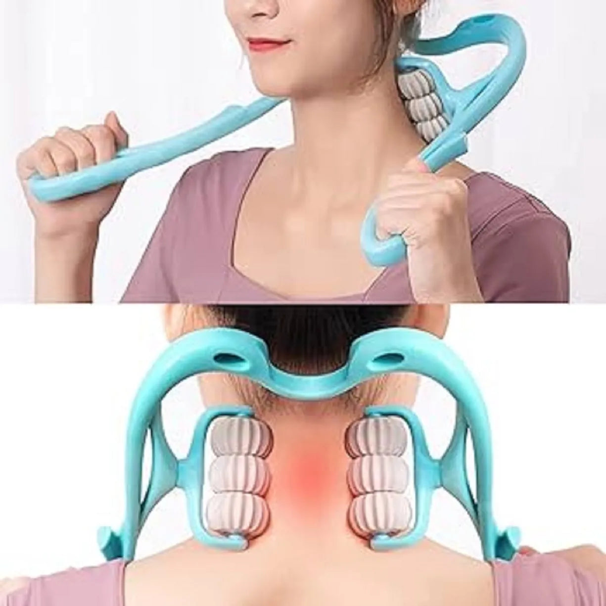 6 Wheel Pressure Point Neck Massager Relieve Neck, Back And Shoulder Pain