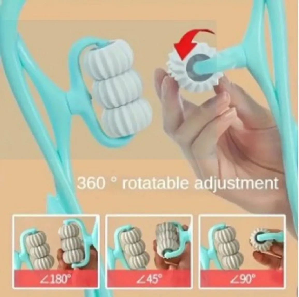 6 Wheel Pressure Point Neck Massager Relieve Neck, Back And Shoulder Pain