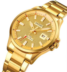 Premium Golden Stainless Steel Wristwatch – Durable, Lightweight & Timeless Elegance
