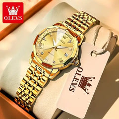 Premium Golden Stainless Steel Wristwatch – Durable, Lightweight & Timeless Elegance