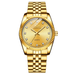 Premium Golden Stainless Steel Wristwatch – Durable, Lightweight & Timeless Elegance