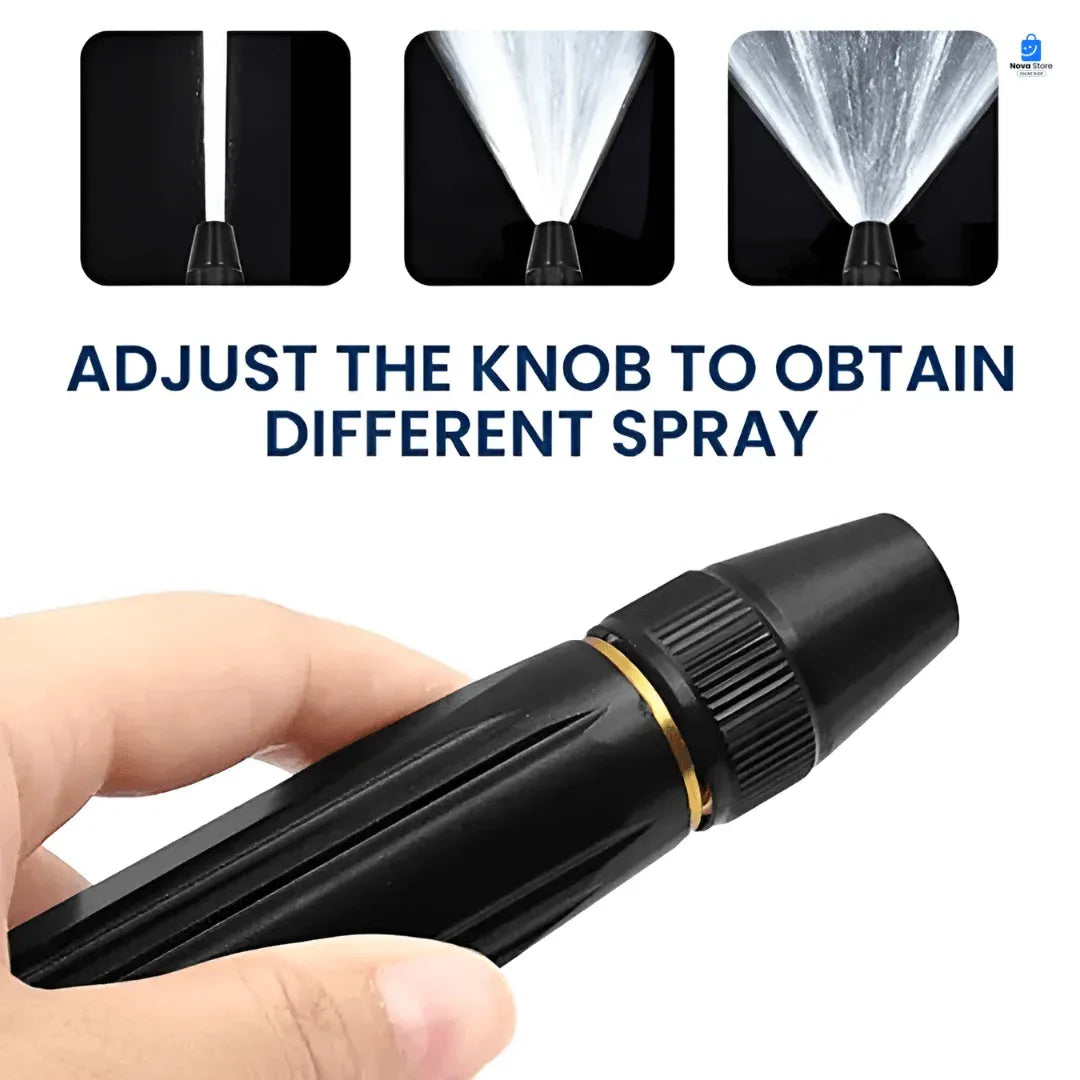 High-Pressure Hose Nozzle Gun Set – Adjustable Multi-Function Spray for Car, Garden &amp; Home Cleaning