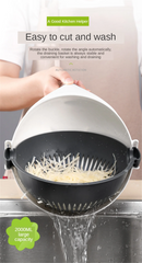 6 In 1 Multifunctional Grater Silk Strip Grater Corrugated Slicer Potato Masher Manual Drain Basket