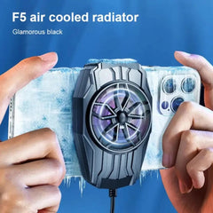 LZ-F18 RGB Mobile Phone Cooling Fan – Turbo Radiator with LED Temperature Display for Pro-Level Gaming