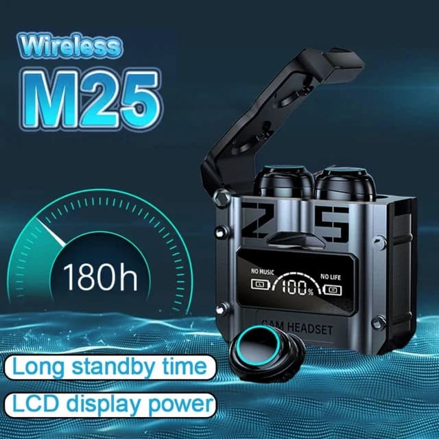 M25 Wireless Earbuds with Mini Power Bank – Ultimate Sound, Anytime, Anywhere